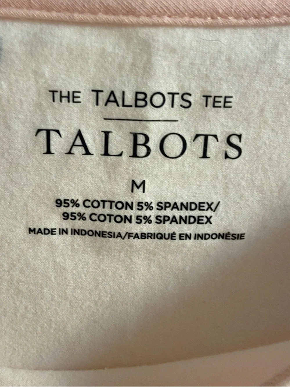 Talbots pink floral boat neck 3/4 sleeve tee Medium - Picture 7 of 7